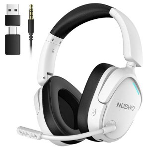 NUBWO �w�b�h�Z�b�g PS5 �Q�[�~���O�w�b�h�Z�b�g �}�C�N�t�� ���C�����X 2.4G USB/Type-C/Bluetooth 5.3/�L�� 4WAY�ڑ� 20ms����x�� 7.1ch �T���E���h FPS�Q�[���w�b�h�Z�b�gPC �X�}�z Switch