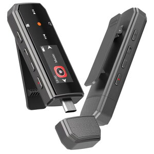 RUIZU 64GB MP3�v���[���[ Bluetooth5.3 �Ή� USB Type-C �N���b�v�� �|�[�^�u�����y�v���[���[ ���^�E�y��