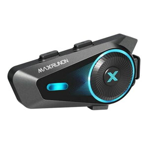 MAXRUNON D10 �o�C�N �C���J�� ���{�ꉹ���F�� 4�l�����ʘb ��p�A�v���Ή� OTA�A�b�v�f�[�g FM���W�I ���y�Ȃ���ʘb �����ʐM�� Hi-Fi���� IPX7�h�� 1000mAh��e�ʃo�b�e���[ �w�����b�g�p 1��c