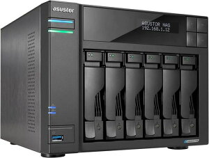 ASUSTOR ASUS�q��� NAS �L�b�g 6�x�C AS6706T Lockerstor 6 Gen 2 4xM.2 NvMe SSD�X���b�g Intel Celeron N5105 �N�A�b�h�R�A 2x2.5GbE�����|�[�g DDR4 8GB������