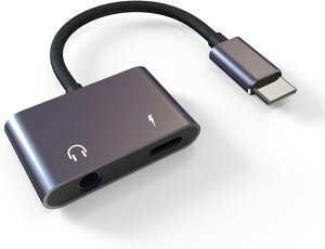 �C���z���W���b�N �ϊ� �^�C�vc �y2026 �V�Łz2in1USB C to 3.5 mm�C���z���W���b�N �ϊ��A�_�v�^ �[�d���Ȃ��特�y���Đ����� 60W�}���[�d ���� �ʘb �����R�� ���y DAC���� HiFi���� 48bit/96KHz