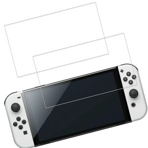 HKKAIS �j���e���h�[�X�C�b�` �K���X�t�B�����y2���Z�b�g�z���� �K���X New Nintendo Switch �L�@EL���f�� OLED �p �K���X�t�B���� �t�� �ی� �t�B����