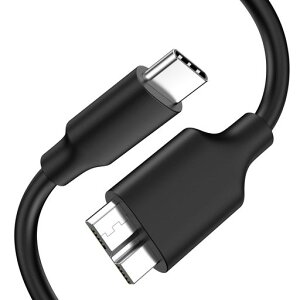 USB C to Micro USB �P�[�u�� �����f�[�^�]�� �O�t��HDD/SSD �n�[�h�h���C�u/Galaxy S5 Note 3/MacBook (Pro)�ȂǑΉ� 1M