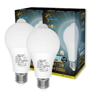 ORALUCE LED�d�� E26���� �l���Z���T�[ �d�� 100W�`���� �����F 6500K 12W 1200lm �����_���E���� ���ÃZ���T�[�t �����Y��h�~ �K�i ���� �L�� �g�C�� �����s�� 2�� LDA12D-G-E26