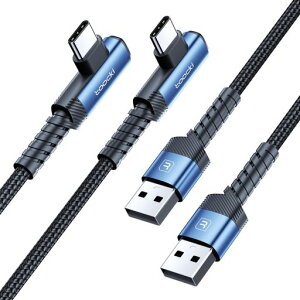 toocki usb-c �P�[�u�� L�� �y0.5M/2�{�Z�b�g�z 3A�}���[�d �i�C�����҂� Quick Charge 3.0/2.0�Ή� �u���[ iPhone 17/iPhone 16/iPhone 15/Plus�AMacBook
