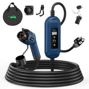 Qkcabo EV �[�d�� �d�C������ �[�d�P�[�u�� �A100-240V 8/10/13/15A �d�������\�̉ƒ�pPHV/EV�[�d�P�[�u�� SAE J1772 �|�[�^�u���[�d�� �P�[�u����7.5���[�g��