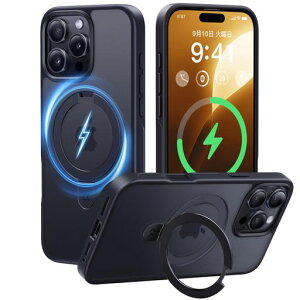 �y11�N�̏��S�J�� ���ϋv�X�^���h�\���zCASEKOO for iPhone 16 Pro �P�[�X�y3�{�ČRMIL�K�i �ϏՌ�/MagSafe�Ή��z�B���X�^���h �c�����đΉ� �����O�@�\ �}�b�g�d�グ �w��h�~ ���ϖh�~ ������ �X�c