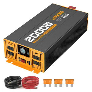 MWXNE �C���o�[�^�[ �����g 12v 100v 2000w �ő�4000W DC12V������AC100V�𗬂ɕϊ� PD30W QC3.0�}���[�d 50/60Hz�ؑ։\ �n�k/��d/�Ԓ���/�L�����v/�D/RV�L�����s���O�J�[ �ً}�p�ɍœK �h�Зp�i