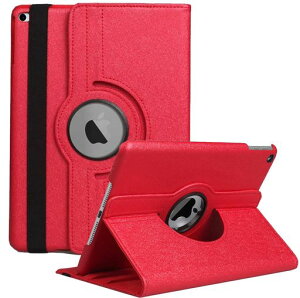 iPad 9.7 2018 2017 / iPad Air 2 / iPad Air 1 �P�[�X iPad 9.7�C���`(��6�A5����)�y�� �蒠�^ 360�x��]�X�^���h �I�[�g�X���[�v�@�\ 3�i�K���߉\ �Œ�o���h �E���h�~�ϏՌ� �ϋv�� (�Ԃ�)