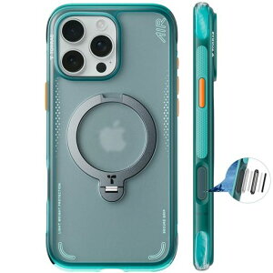 TORRAS Ostand Q3 Air iPhone 16 Pro Max 6.9 �C���` �p �P�[�X�y�G�A�o�b�O �����ی�E�ČR MIL�K�i �z�����O �X�^���h MagSafe�Ή� 360°��_��] �c�����Ή� MagSafe�Ή� ���C�����X�[�d
