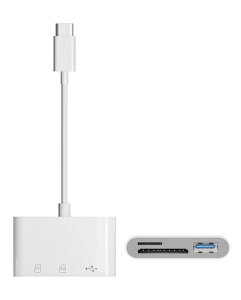 �y2026 �N�V�����zSD �J�[�h���[�_�[ 3 �|�[�g�Ή� Type-C USB3.0 �o���������`�� OTG �@�\�t�� SD/TF�J�[�h�A�_�v�^ �ݒ�s�v iPhone15/iPhone16/iPad/iOS/Android/Windows�Ή�