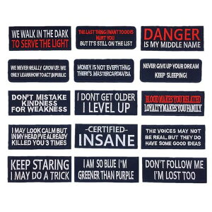 ワッペンアイロンワッペン英語刺繍15枚セット刺繍アップリケミリタリーアップリケワッペンアイロンで貼り付けワッペン男子ジャケットパッチ補修DIY手芸裁縫衣類飾りメンズ黒色アメカ…