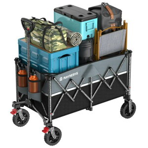 Raynesys�L�����[���S���y2025�V�o��z�y�u���[�L�t���z��e��150L�ω׏d150kg�A�E�g�h�A���S���܂��ݎ��L�����v�J�[�g�����^�b�`�����������^�ѕ֗��R���p�N�g�������[�É����X�`�[���c