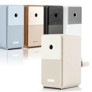 Deli鉛筆削り手動グレー1個入10000回鉛筆を削ることができ静音鉛筆削り自動ペン送り機能上部な合金鋼カッターを採用5段階芯調節機能6.5~8mm鉛筆対応持ち運び簡単子供プレゼントにも(グレー)
