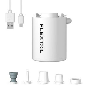 FLEXTAILGEARTINYPUMP2024携帯式エアーポンプ最軽量ポンプ電動ポンプ3.5KpaTYPE-C充電式空気入れ・空気抜くプール用浮き輪真空袋キャンプインフレータブル家具(ホワイト)