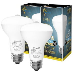 ORALUCE LED�d�� E26���� �l���Z���T�[ �d�� ���t�����v�` 60W�`���� �����F 5000K 6W 600lm �����_���E���� ���ÃZ���T�[�t �����Y��h�~ �K�i ���� �L�� �g�C�� �����s�� 2�� LDR6N-G-E26