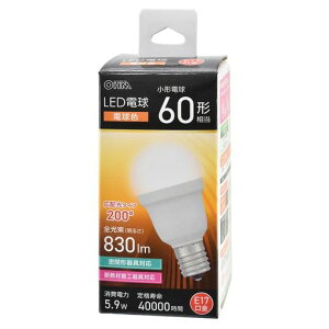 �I�[��(OHM)�I�[���d�@ LED�d�����` E17 60�`���� �d���F LDA6L-G-E17 IS53 06-5475