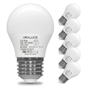 ORALUCE LED�d�� E26���� 40W���� �����F 5000k 5W 450lm 220�x�L�z�� �����F ���^�d�� �����Ή� �����s�� PSE�F�� 6��