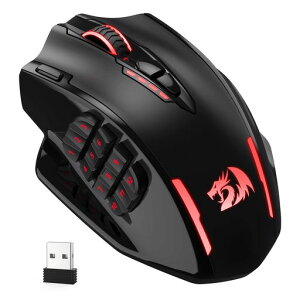 Redragon M913�C���p�N�g�G���[�g���C�����X�Q�[�~���O�}�E�X�A16000 DPI�L��/����RGB�Q�[�}�[�}�E�X�A16�v���O���}�u���{�^���A45���ԃo�b�e���[�ƃv�����w���Z���T�[�A12�T�C�h�{�^��MMO�}�E�X
