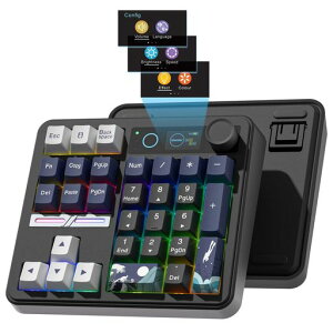 Womier SK30 �e���L�[ ���J�j�J�� BT/2.4GHz/USB�L���Ή� ��ʂƃm�u�t�� �z�b�g�X���b�v RGB�o�b�N���C�g �K�X�P�b�g�\��