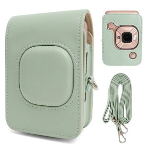 Rieibi PU���U�[�ی�J�����P�[�X Insatx Mini LiPlay �C���X�^���g�J�����p - Instax mini Liplay�p�P�[�X ���߉\�ȃX�g���b�v�t��