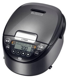 タイガー魔法瓶(TIGER)炊飯器5.5合IH式炊きたて遠赤3層土鍋コート釜粒立ち保温お手入れ簡単パンメニューダークグレーJPW-X100HD