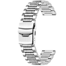 [KAI TIAN] 時計バンド 18MMシルバーメッシュウォッチバンドベルト腕時計 ベルト ステンレス 腕時計交換用ベルトレディースメンズバックル