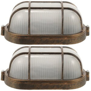 CALLARON照明器具2個壁付け御洒落サウナ照明器具楕円形の隔壁ウォールライト天井LEDバルクヘッドライト防塵防爆防湿E27ランプヘッドランプローサイドケース電球なし