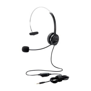 �G���R��(ELECOM) �w�b�h�Z�b�g 4�Ƀ~�j�v���O �I�[�o�[�w�b�h �L�� �Ў� �ϊ��P�[�u���t 30mm�h���C�o �u���b�N HS-HP29TBK