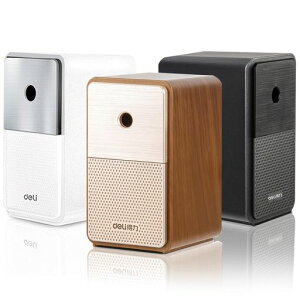 Deli鉛筆削り手動鉛筆削りブラウン1個入5段階芯調節機能自動ペン送り機能合金鋼ホブ自動芯抜き6.5~8mm鉛筆対応持ち運び簡単子供プレゼントにも(ブラウン)