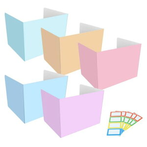 5枚セット卓上パーテーション折り畳み目隠しデスクパーテーション40*30*30cm自立式衝立視線遮断デスク用スクリーン飛沫防止教室職場オフィス用プライバシーパネル自分の空間仕切りDeskDiv…