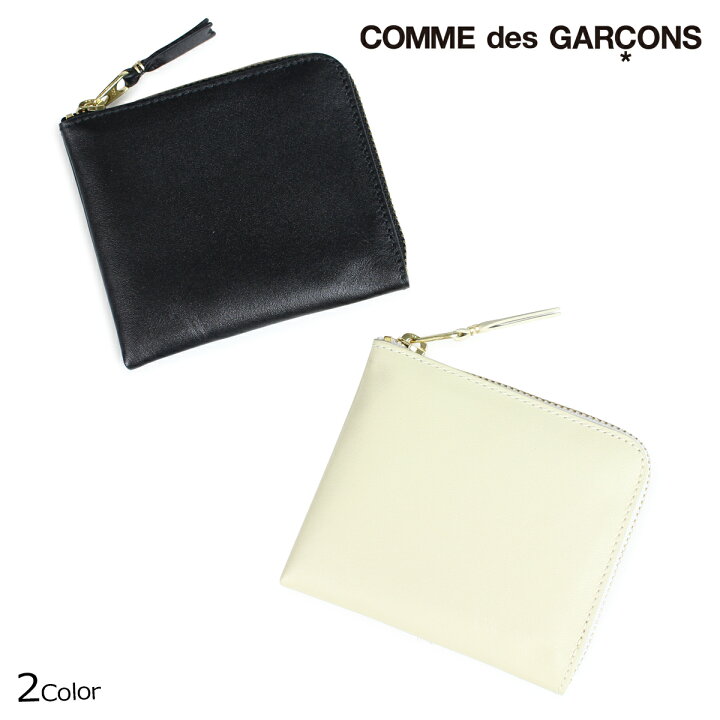 楽天市場 Comme Des Garcons コムデギャルソン 財布 二つ折り メンズ レディース ラウンドファスナー ブラック オフ ホワイト Sa3100 シュガーオンラインショップ