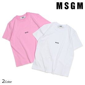 【最大1000円OFFクーポン配布中】 エムエスジーエム Tシャツ レディース MSGM 半袖 MICRO LOGO T-SHIRT ホワイト 白 ピンク 2541MDM100 184798