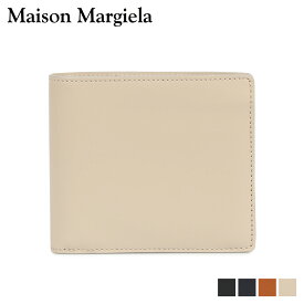 MAISON MARGIELA メゾンマルジェラ 財布 二つ折り メンズ レディース BI-FOLD WALLET レザー ブラック ダーク ネイビー ベージュ ブラウン 黒 S35UI0435 P2714