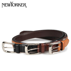 【最大1000円OFFクーポン配布中】 NEWYORKER ニューヨーカー ベルト レザーベルト メンズ 本革 LEATHER BELT ブラック ブラウン ダーク ブラウン 黒 NY-8080119