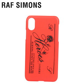 【最大1000円OFFクーポン配布中】 RAF SIMONS ラフシモンズ iPhone XS X ケース スマホケース 携帯 アイフォン メンズ レディース IPHONE CASE レッド 192-942