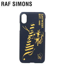 RAF SIMONS ラフシモンズ iPhone XS X ケース スマホケース 携帯 アイフォン メンズ レディース IPHONE CASE ネイビー 192-942