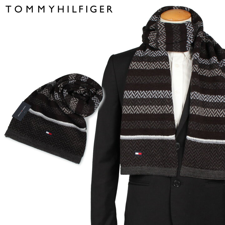 楽天市場 Tommy Hilfiger トミーヒルフィガー マフラー メンズ レディース Muffler ブラック 黒 1ct0225 シュガーオンラインショップ