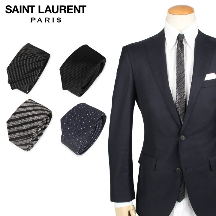 楽天市場 最大1000円offクーポン Saint Laurent Paris サンローラン パリ ネクタイ メンズ Tie ブランド シュガーオンラインショップ