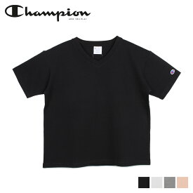 Champion チャンピオン Tシャツ 半袖 レディース V NECK T-SHIRT ブラック ホワイト グレー ブラウン 黒 白 CW-M323