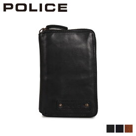 POLICE ポリス 財布 二つ折り財布 メンズ ラヴァーレ ラウンドファスナー LAVARE MIDDLE WALLET ブラック ネイビー キャメル 黒 PA-59604