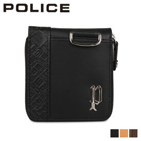 【最大1000円OFFクーポン配布中】 POLICE ポリス 財布 二つ折り メンズ サーキット ラウンドファスナー CIRCUIT WALLET ブラック グレー キャメル 黒 PA-6102