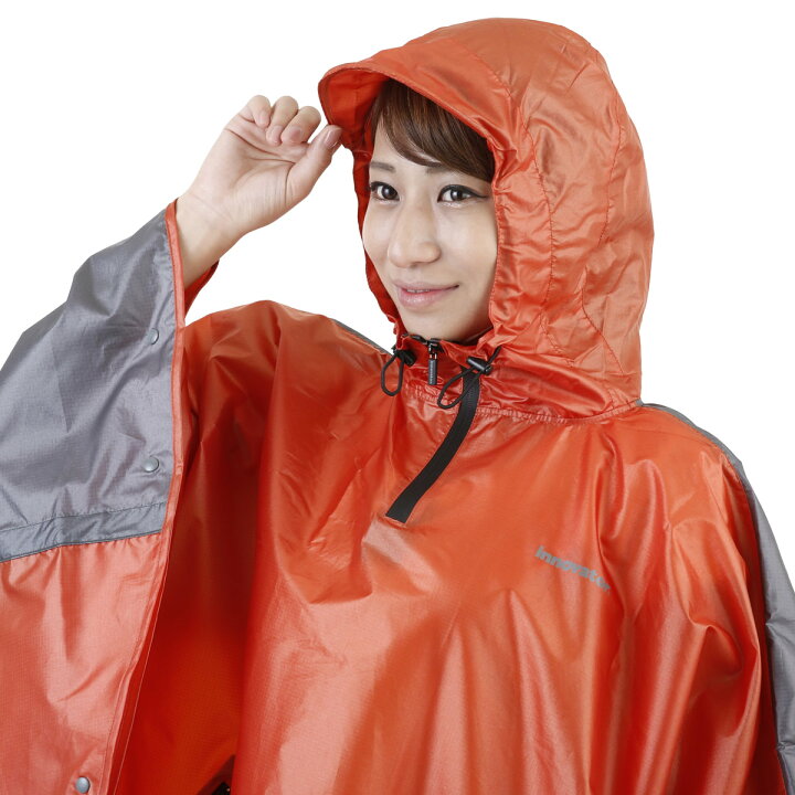 楽天市場 Innovator イノベーター レインコート レインポンチョ マント 自転車 雨具 アウトドア アウター メンズ レディース ブラック グレー ネイビー ライトブルー イエロー オレンジ 黒 17in Po シュガーオンラインショップ