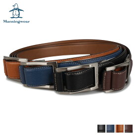 Munsingwear マンシングウェア ベルト レザーベルト メンズ LEATHER BELT ブラック ネイビー ブラウン 黒 MU-006015