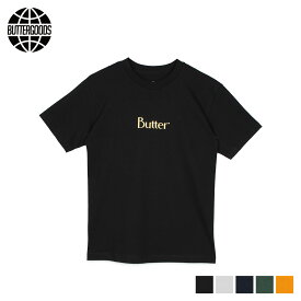 バターグッズ BUTTER GOODS Tシャツ 半袖 メンズ クルーネック CLASSIC LOGO TEE ブラック ホワイト ネイビー グリーン イエロー 黒 白 Q22033