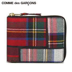 【最大1000円OFFクーポン配布中】 COMME des GARCONS コムデギャルソン 財布 二つ折り メンズ レディース ラウンドファスナー TARTAN PATCHWORK WALLET レッド SA7100TP