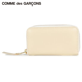 COMME des GARCONS コムデギャルソン 財布 小銭入れ コインケース メンズ レディース ラウンドファスナー ZIP AROUND WALLET オフ ホワイト 白 SA410X