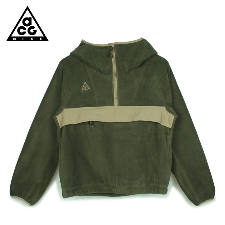 楽天市場 ナイキ Nike Acg ジャケット フリースジャケット フーディー アウター メンズ レディース As W Acg M Fleece Anorak カーキ Cu4115 325 シュガーオンラインショップ