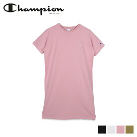 【最大1000円OFFクーポン配布中】 Champion チャンピオン ワンピース 半袖 Tシャツワンピース レディース ONEPIECE DRESS ブラック ホワイト カーキ オフ ピンク 黒 白 CW-S304