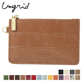 Ungrid アングリッド 財布 ミニ財布 コインケース レディース MAD CROCO CARD CASE ブラック アイボリー グレー ベージュ カーキ ブラウン キャメル ワイン レッド ブルー イエロー オレンジ パープル UNG-51790